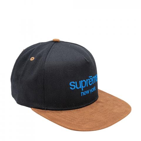 Sell Supreme Classic Logo Suede Visor 5 Panel - Black/Brown